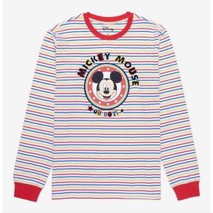 Disney Mickey Mouse Oh Boy Striped Long Sleeve T-Shirt